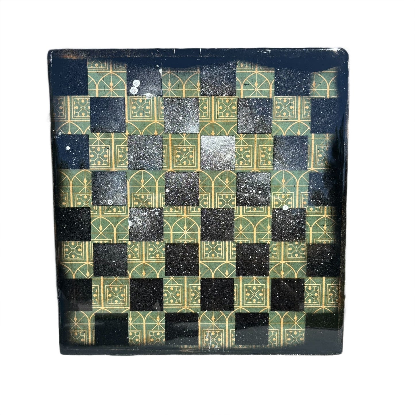 The Royal Green - Resin Coated Chess Board