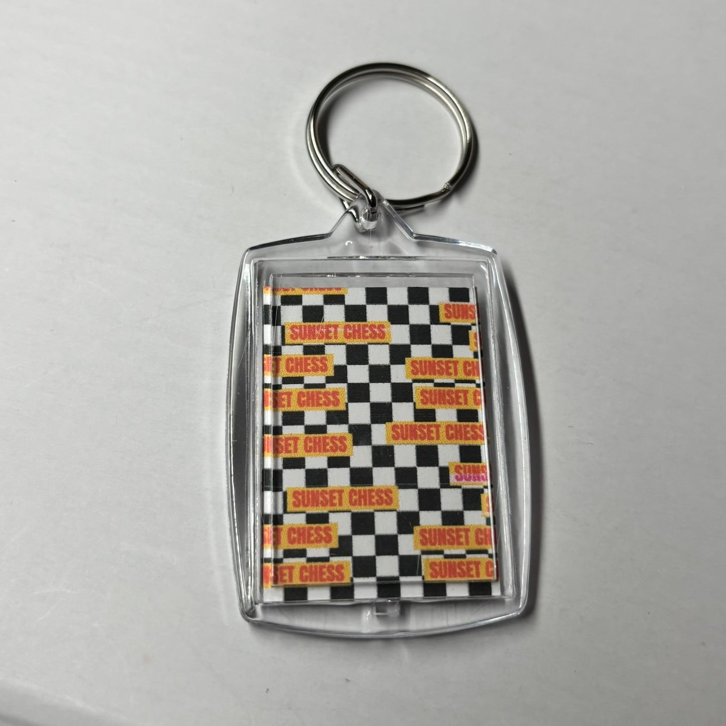 Cute Fantasy - Sunset Chess Photo Keychain