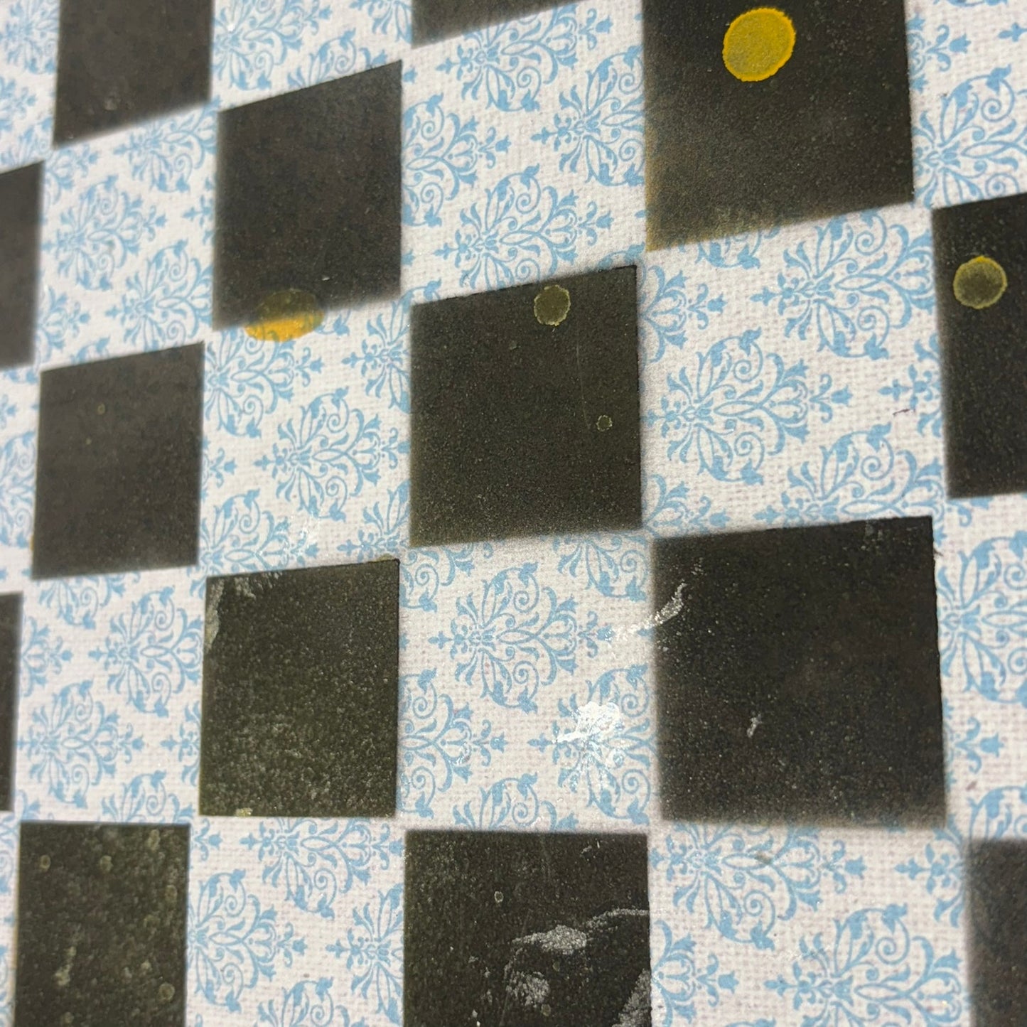 Vintage Blue & Black- Scrapbook Chess Board