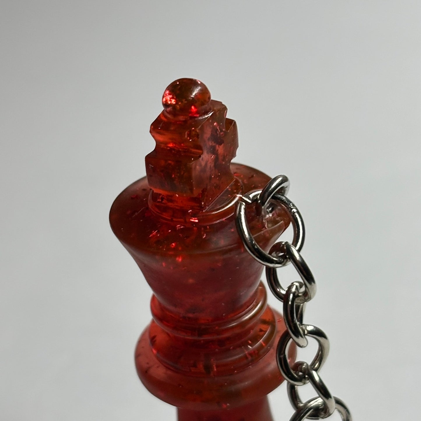 Red Crystal King - Handmade Resin Keychain
