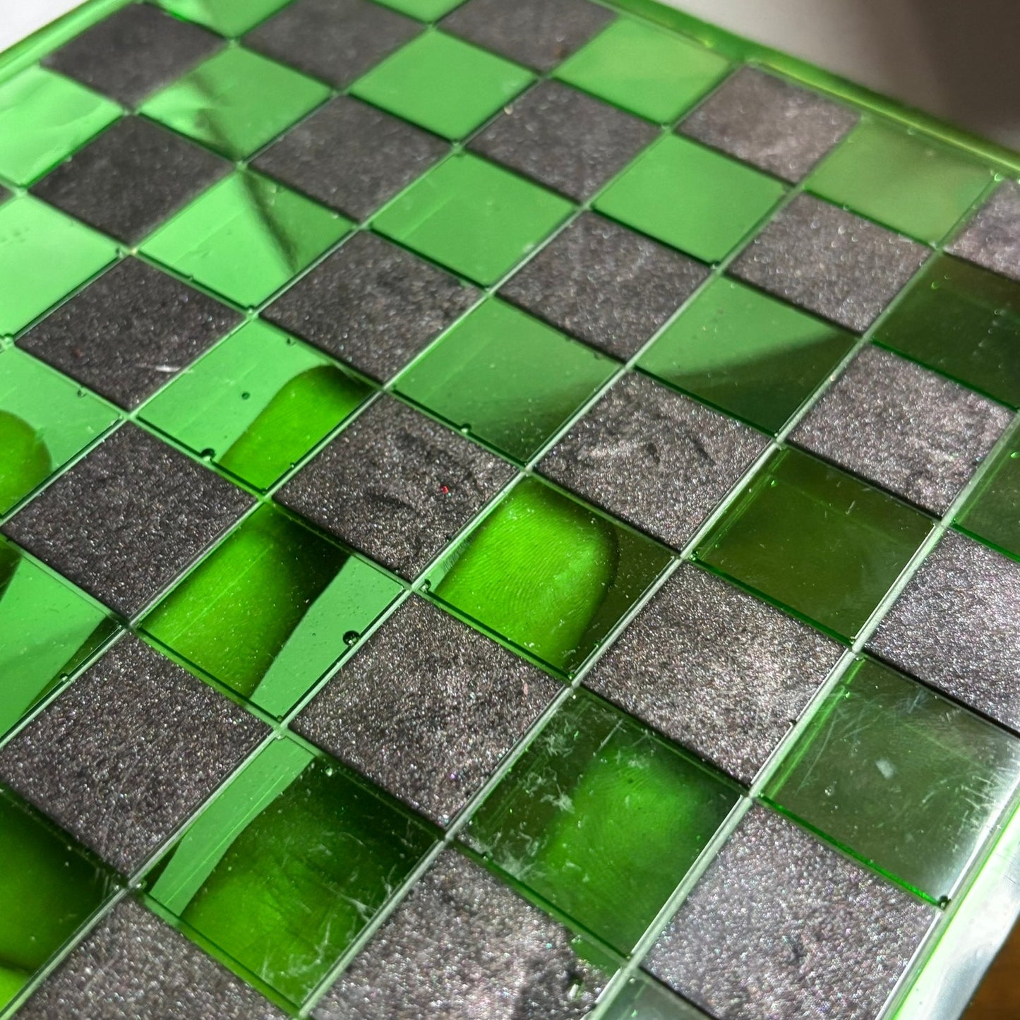 Translucent Green - Resin Chess Board