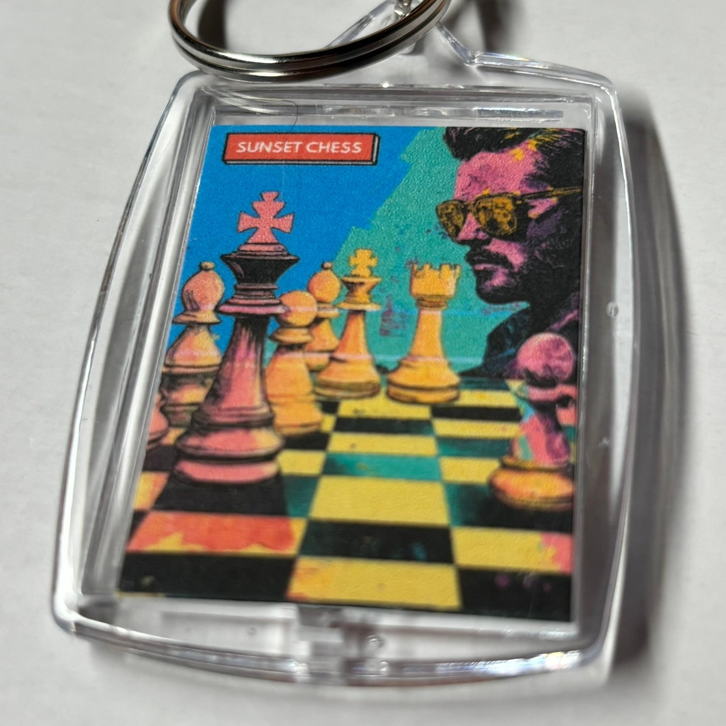 Twilight Retro - Chess  Photo Keychain