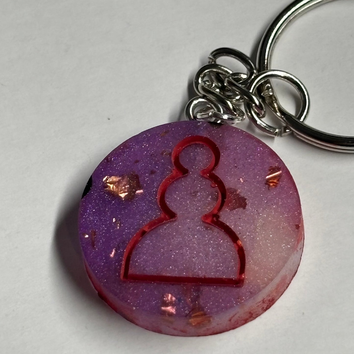 Galaxy Swirl Pawn - Handmade Resin Keychain