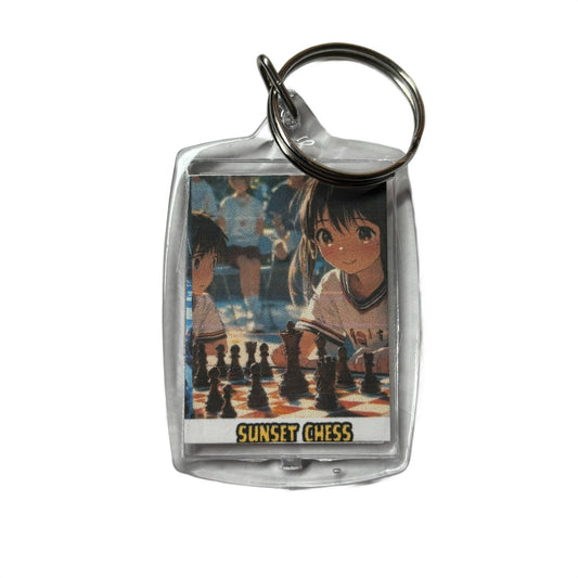 Anime Kid - Chess  Photo Keychain