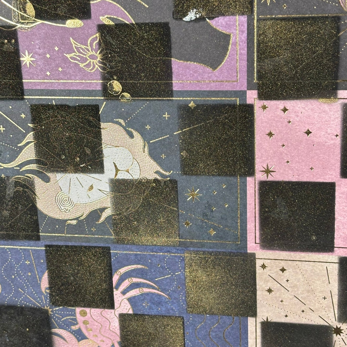 Space Collage - Scrapbook Chess Board