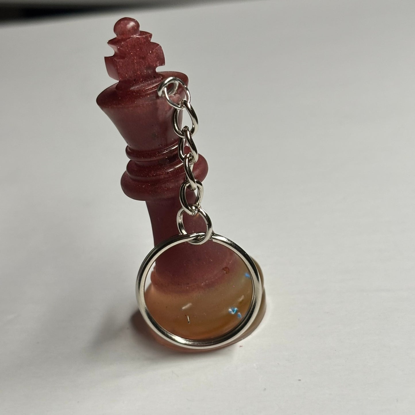 Crimson Red King - Handmade Resin Keychain