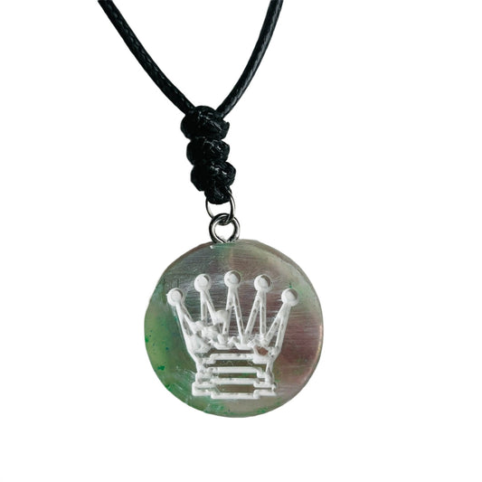 Tropic Vibes Queen - Handmade Resin Chess Necklace