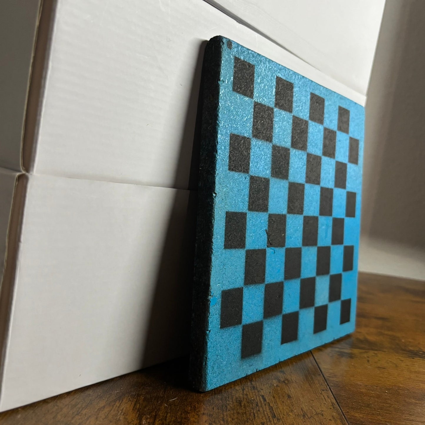 Black Blue - Painted Double Sided Chess Board