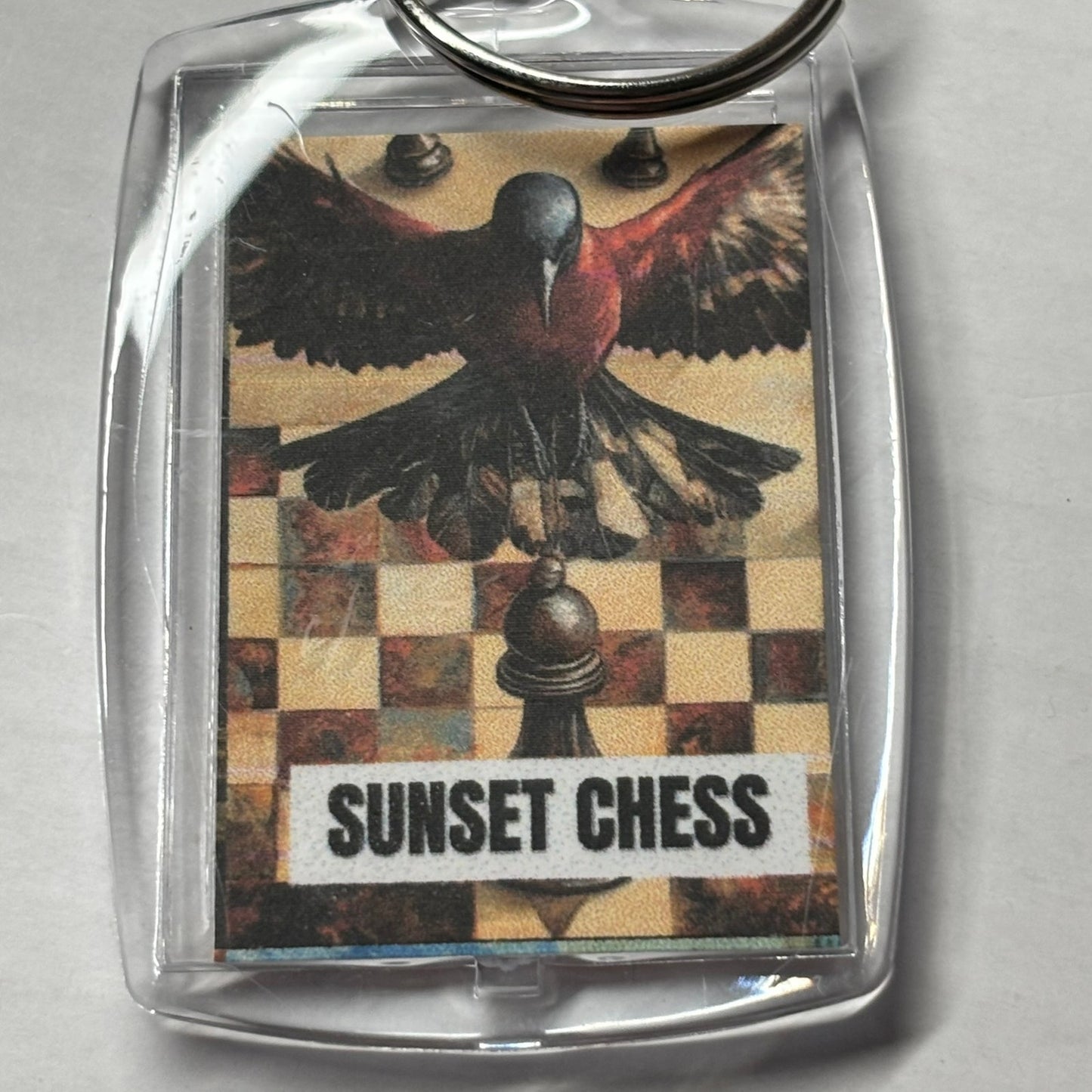 Red Bird - Chess  Photo Keychain