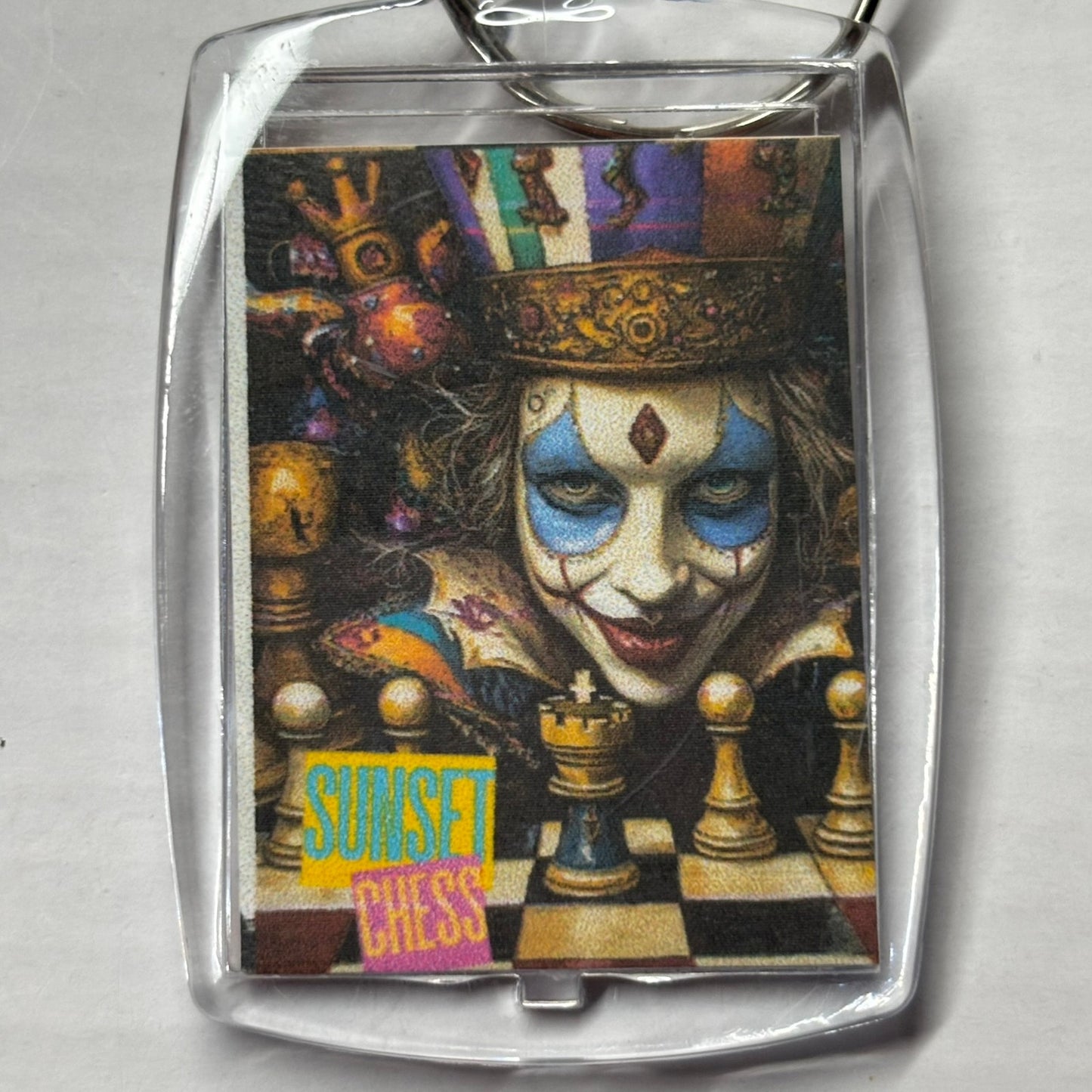 Painted Face - Chess  Photo Keychain