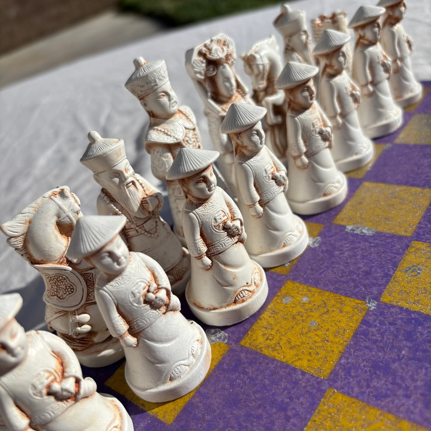 Purple & Yellow - Chinese Edition Chess Set