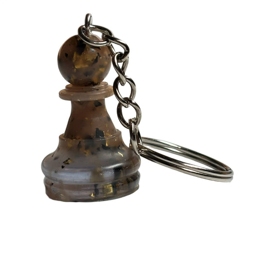 Classic Brown Pawn - Handmade Resin Keychain