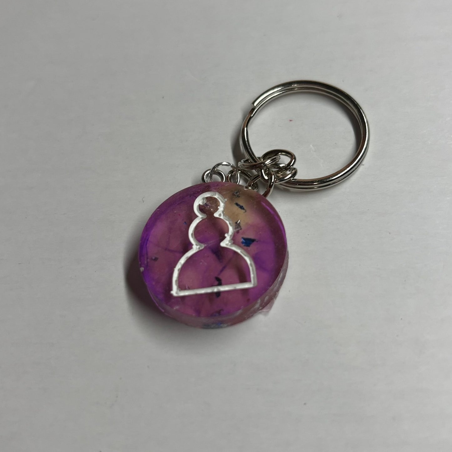 Translucent Purple Pawn - Handmade Resin Keychain