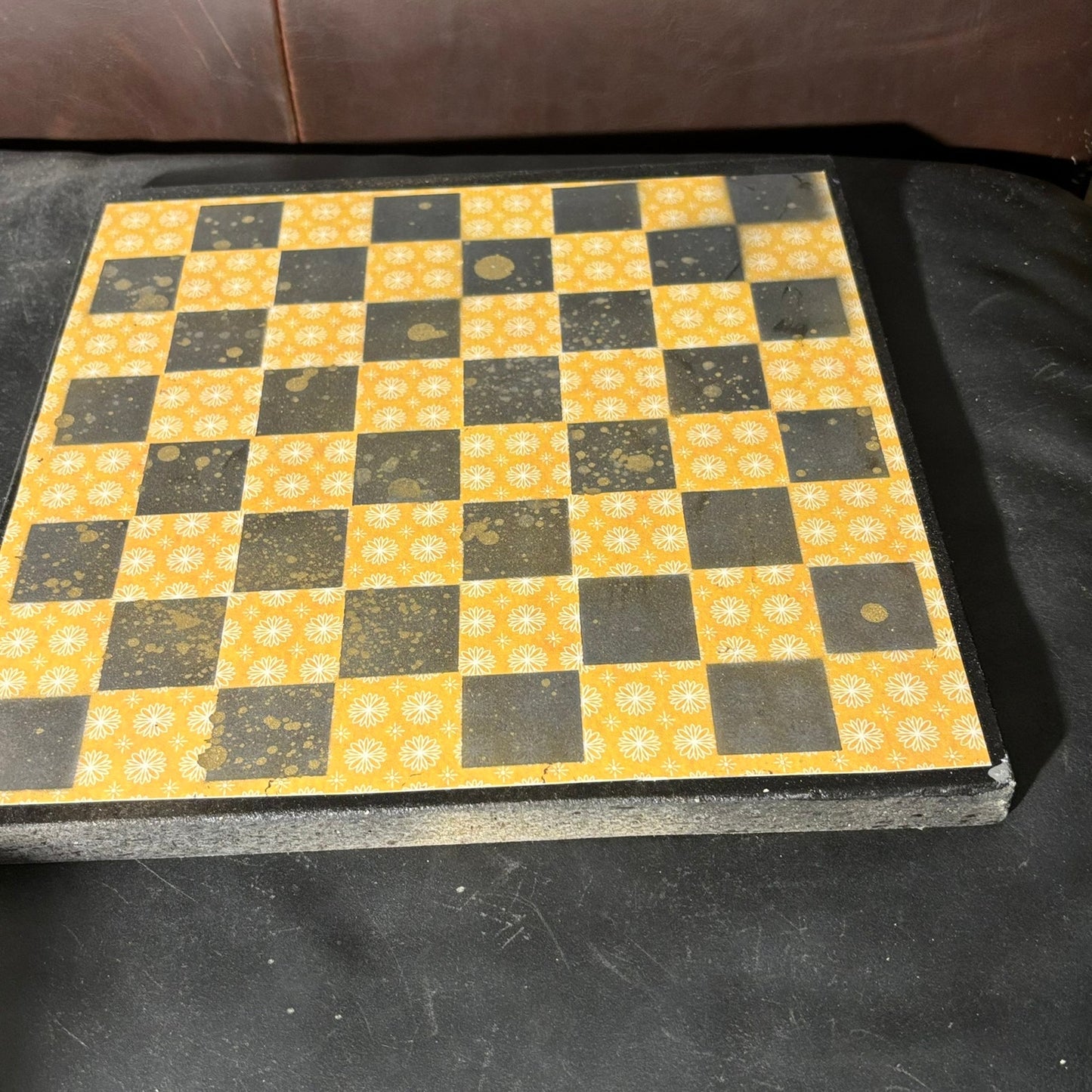 Speckled Yellow - Scrapbook Chess Board