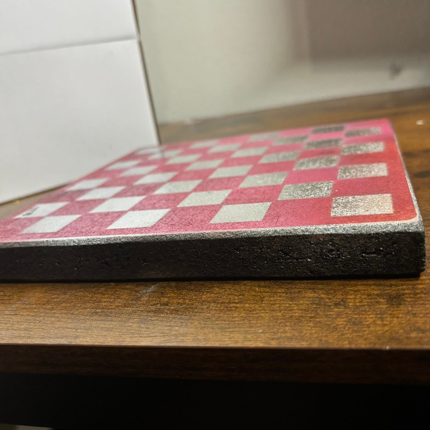 Pink Chrome - Painted Double Sided Chess Board