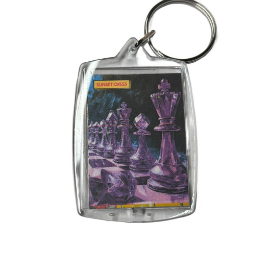 Purple Royalty - Chess  Photo Keychain