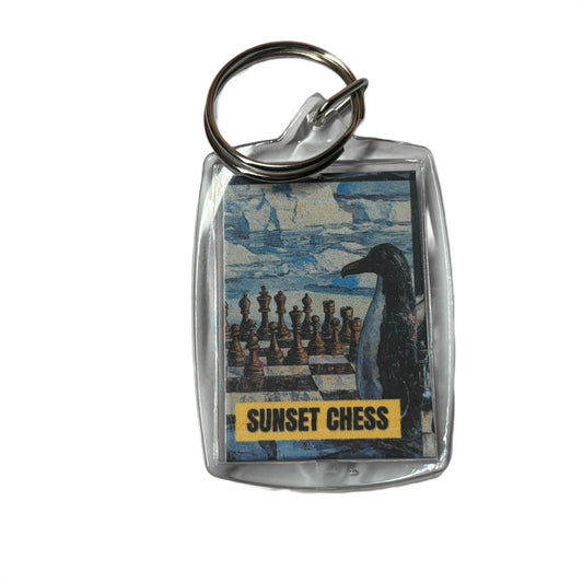 Penguin - Chess  Photo Keychain