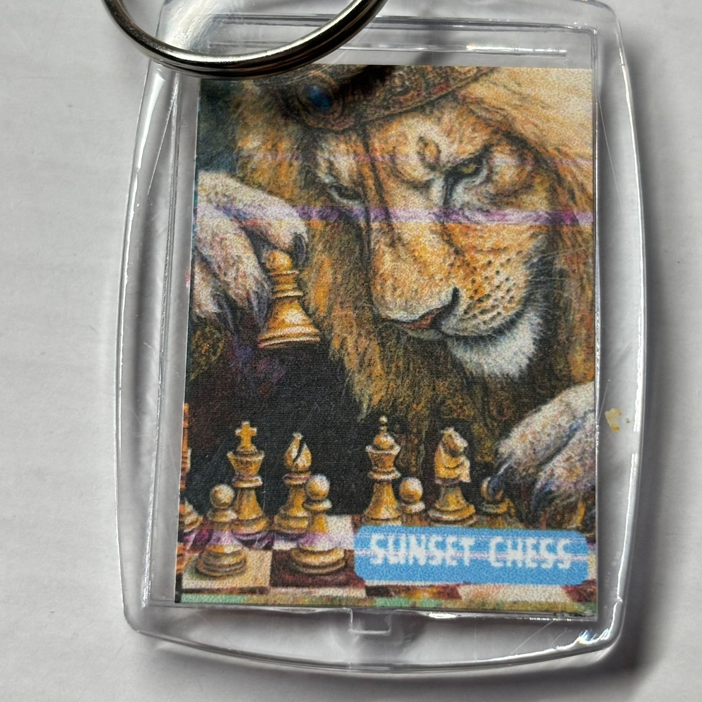 Lions Move - Chess  Photo Keychain