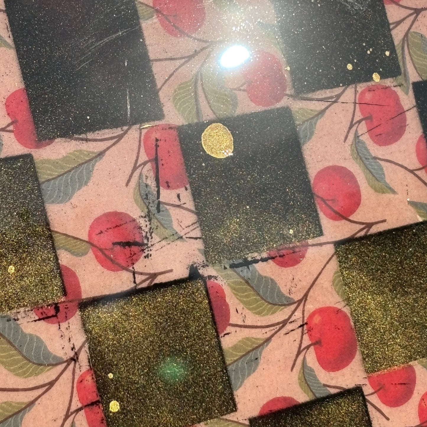 Cherry Gold - Resin Coated Chess Board