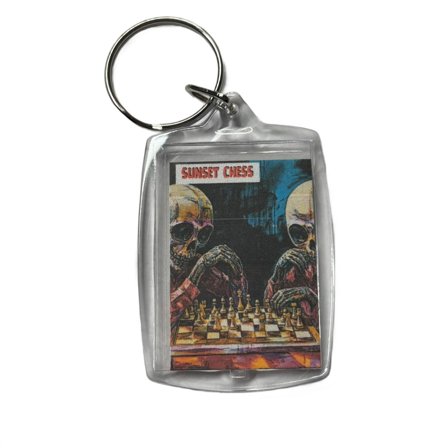 Skeleton Bros - Chess  Photo Keychain