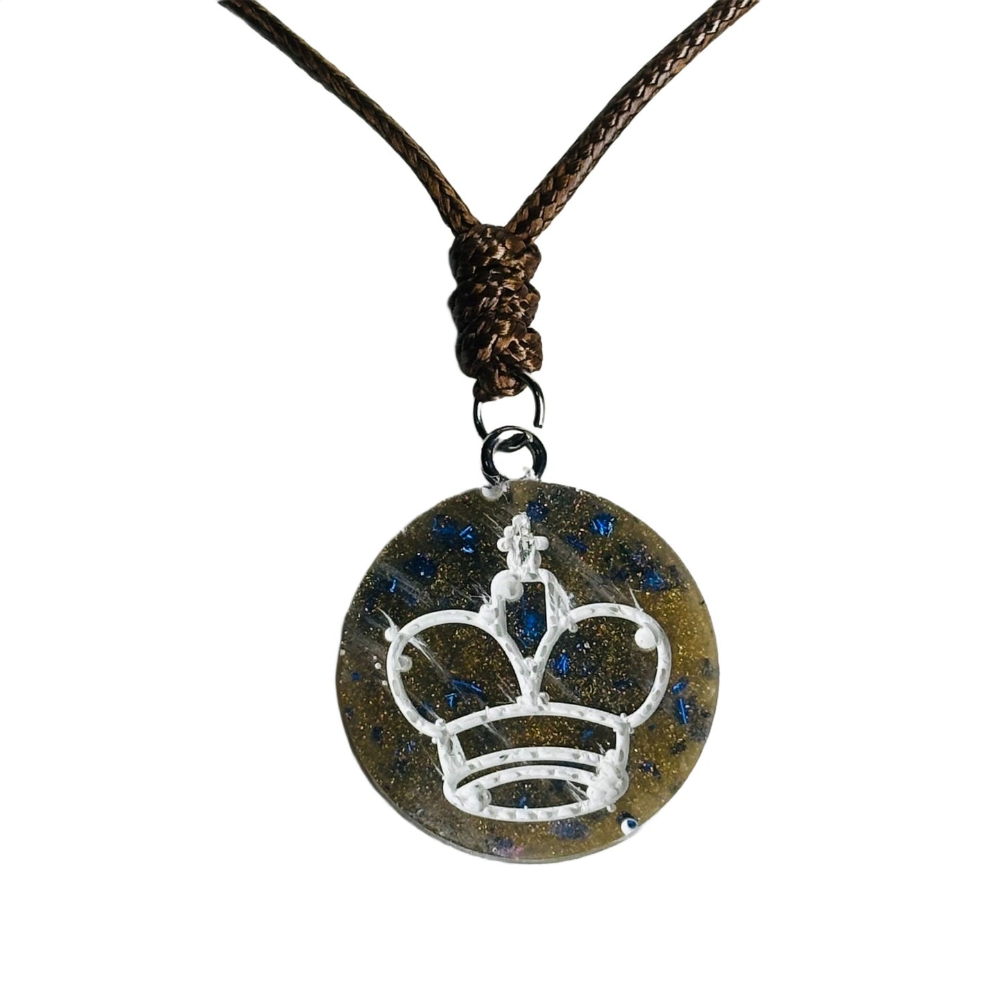 Luxury Green King - Handmade Resin Chess Necklace