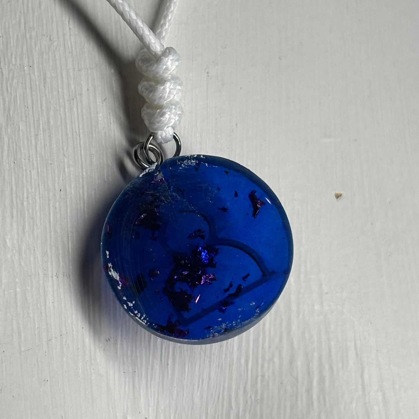 Blue Pawn - Handmade Resin Chess Necklace