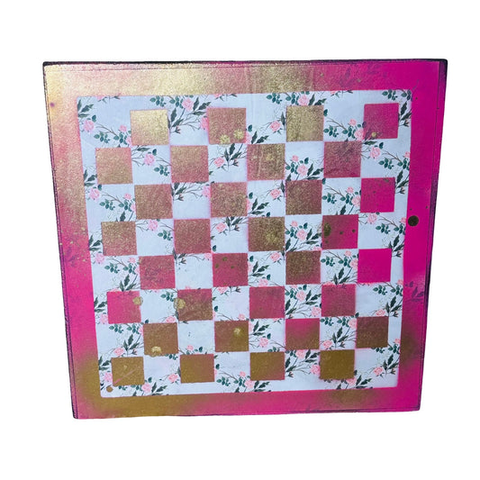 Pink Gold - Scrapbook Chess Board