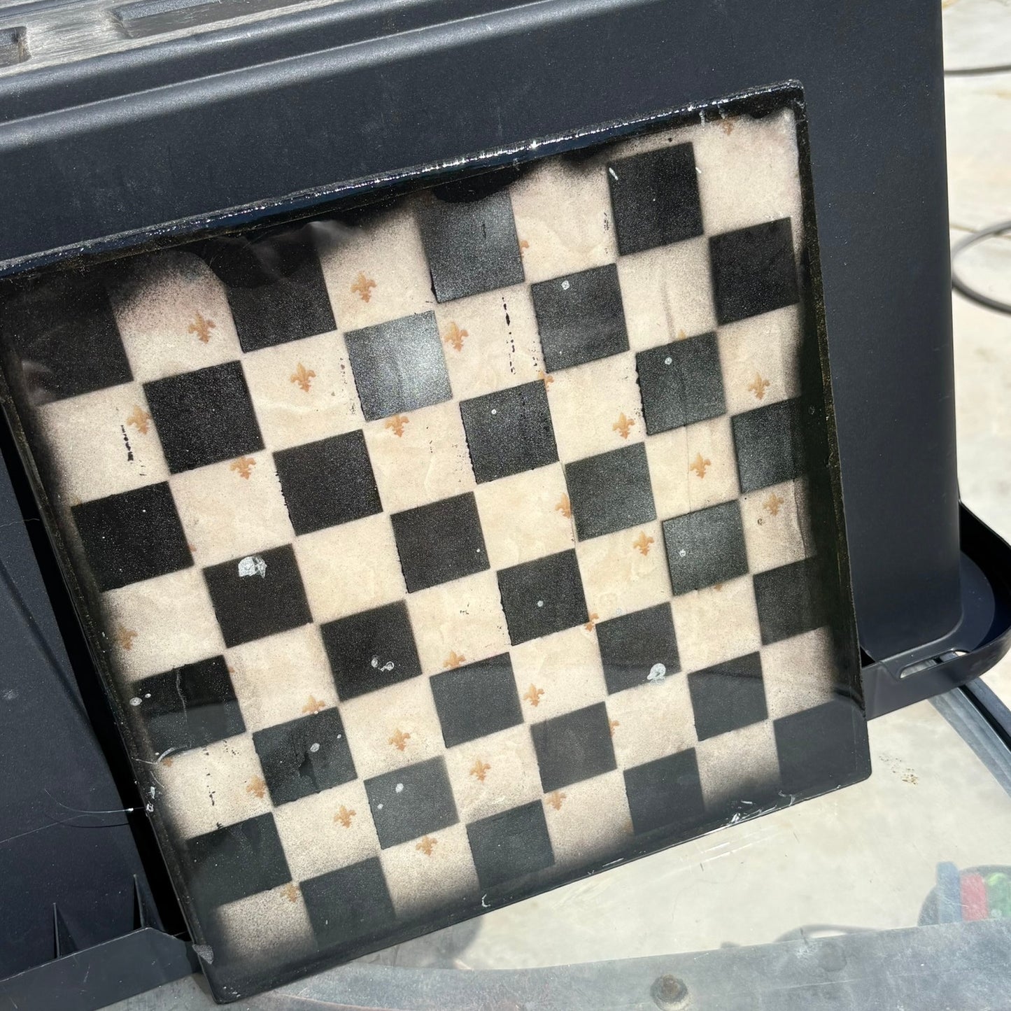 Old Cream - Resin Coated Chess Board