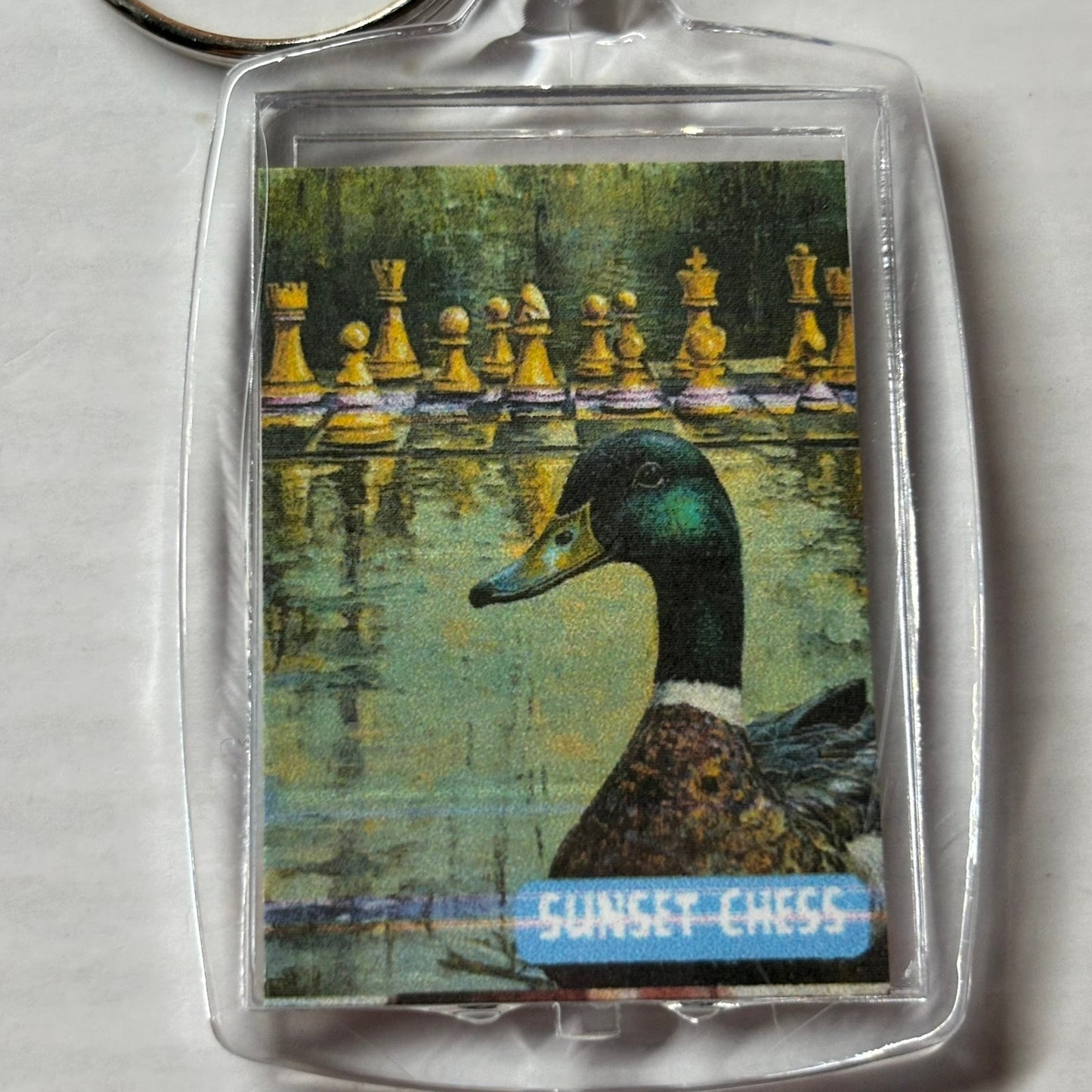 Peaceful Duck - Chess  Photo Keychain