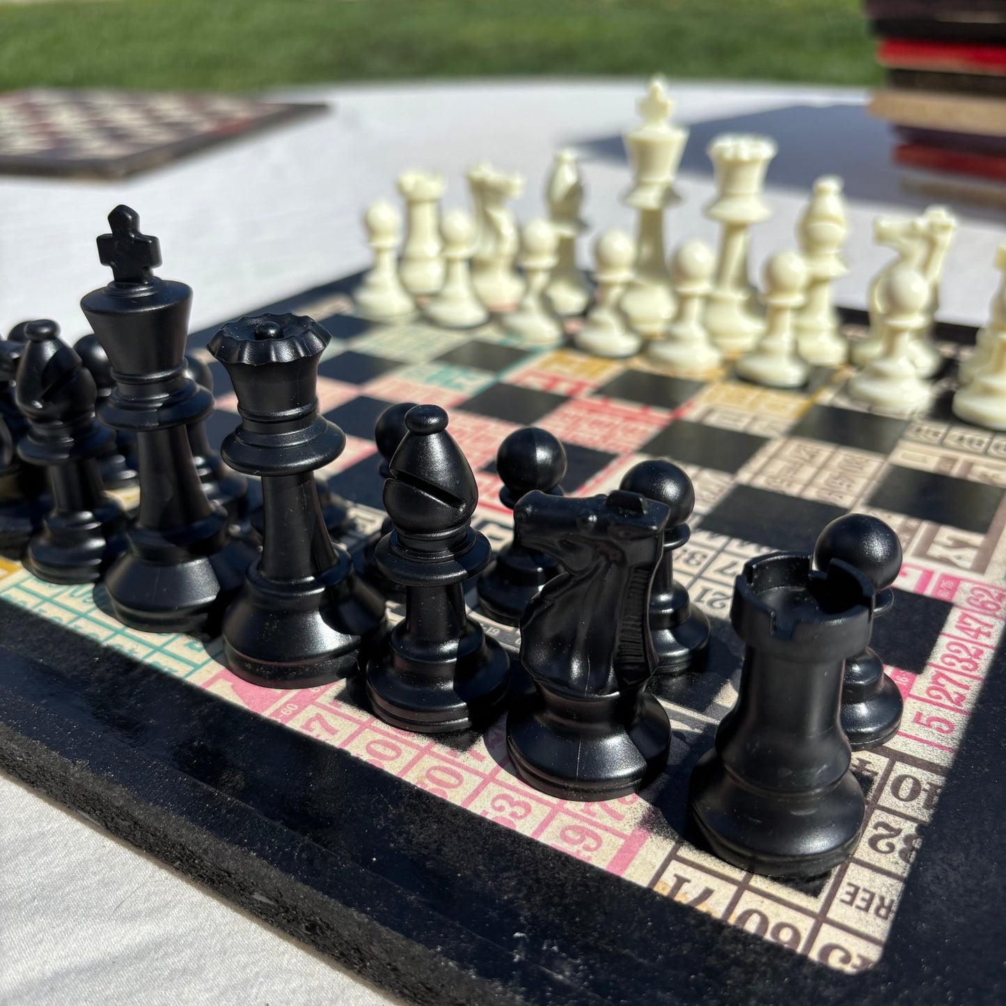 Numbers Game - Scrapbook Chess Set