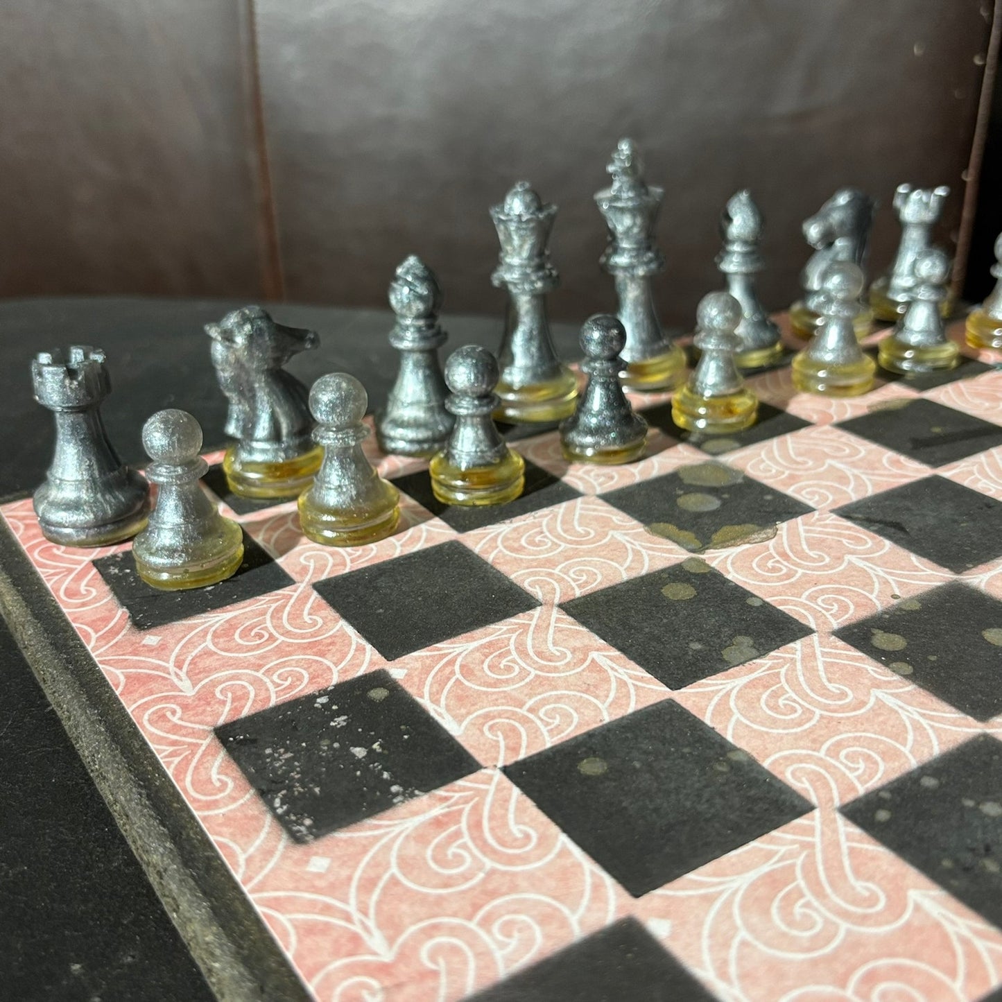 Peach Pink - Scrapbook Chess Set