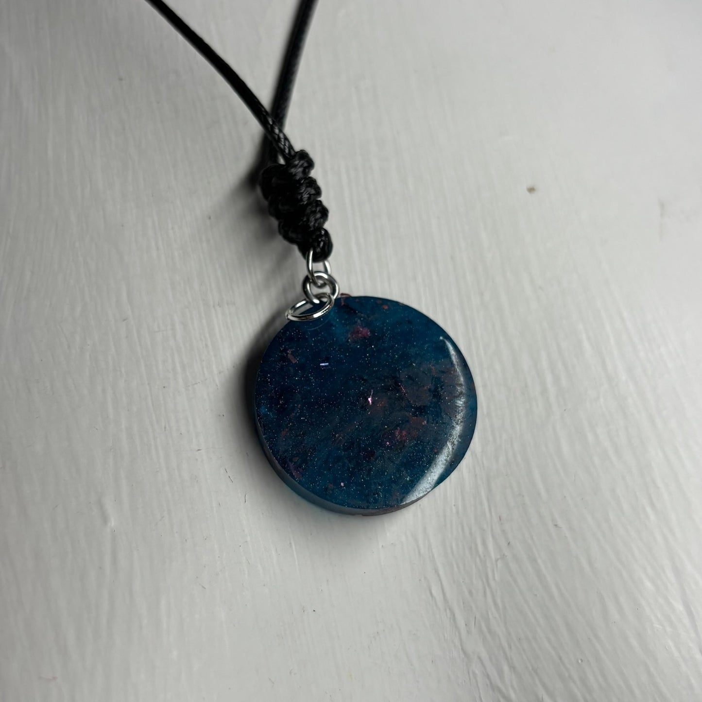 Blue & Red Queen - Handmade Resin Chess Necklace