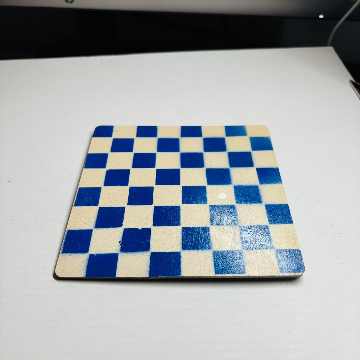 Cream Blue - Mini Chess Set