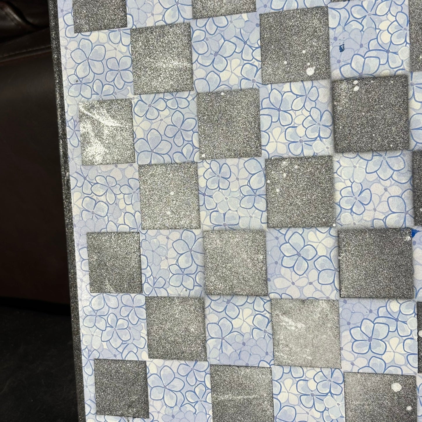 Blue & Black - Scrapbook Chess Board
