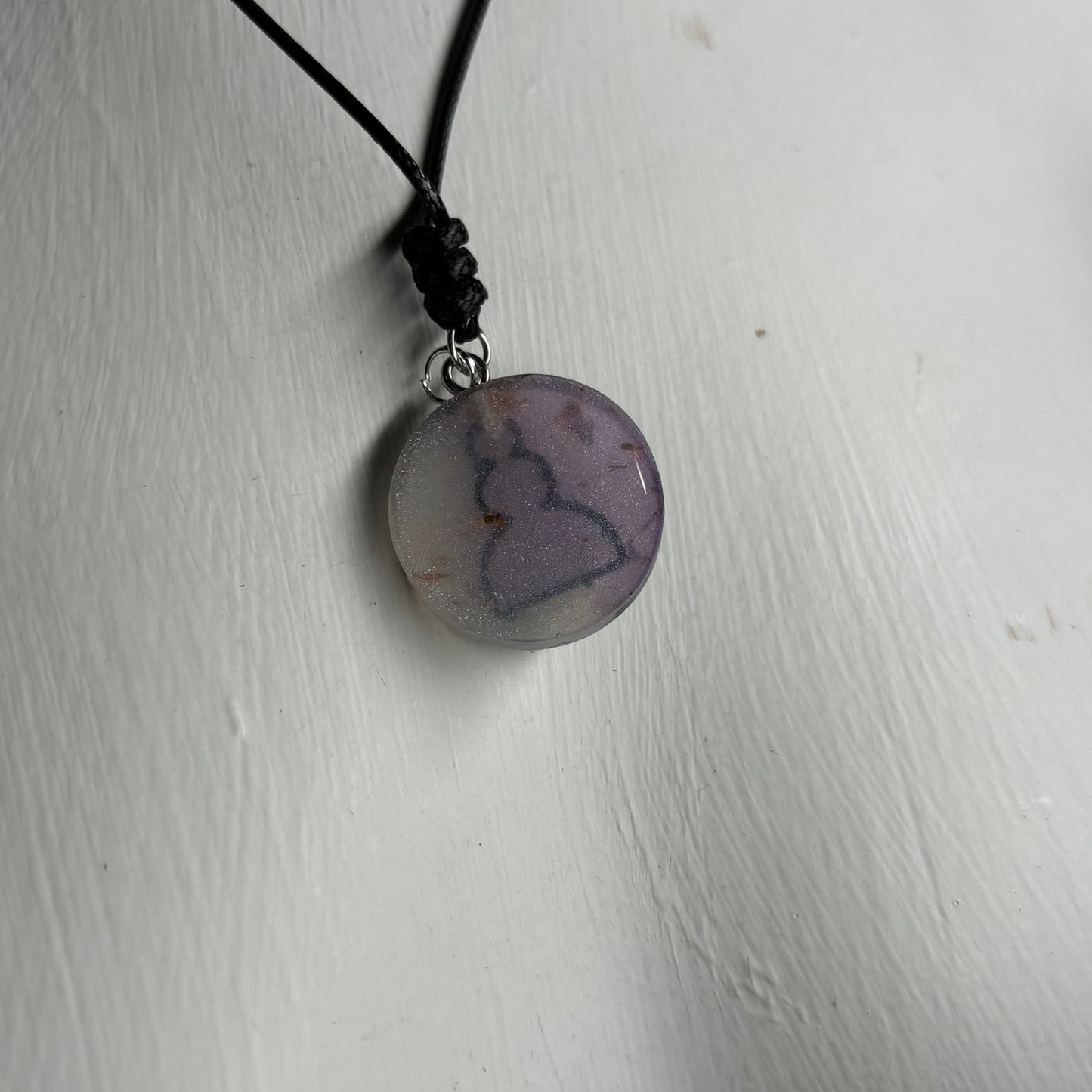 Purple Crystal Pawn - Handmade Resin Chess Necklace