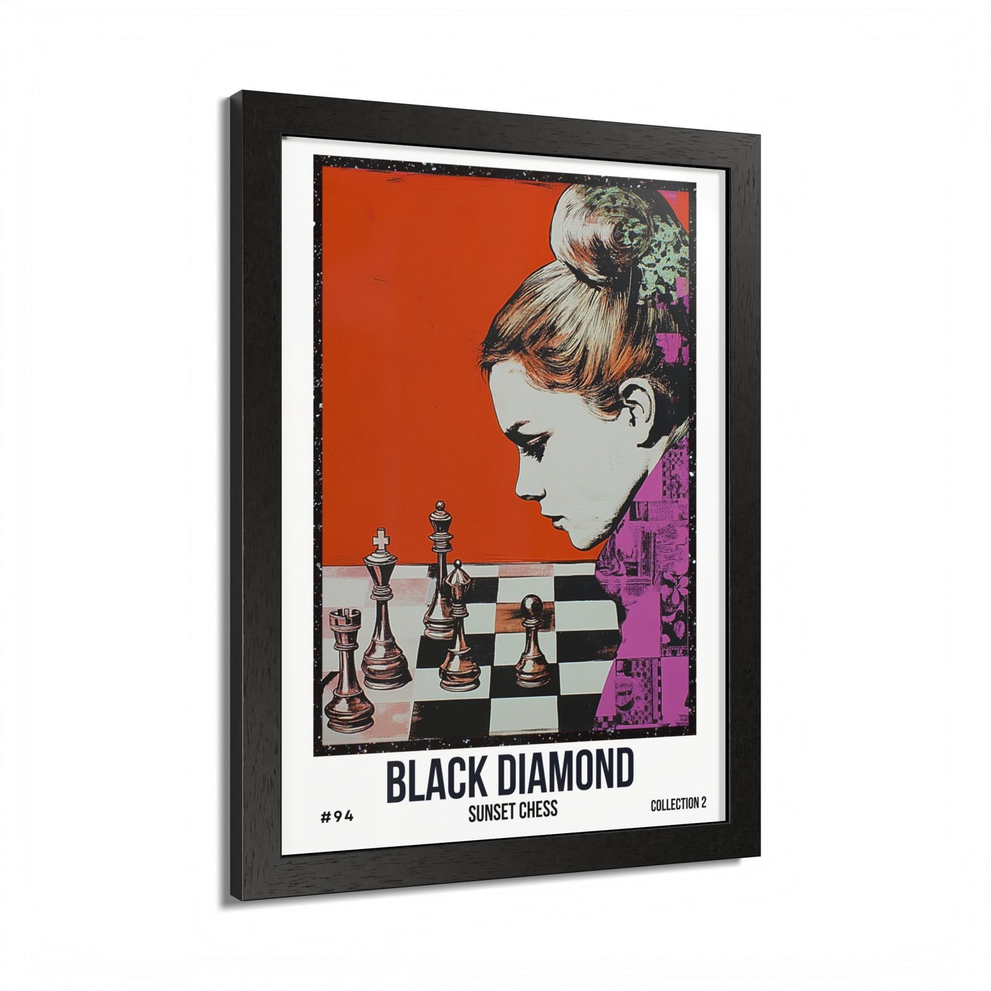 Black Diamond - Collection 2 Card #94 - Sunset Card Poster Framed 12"x16"