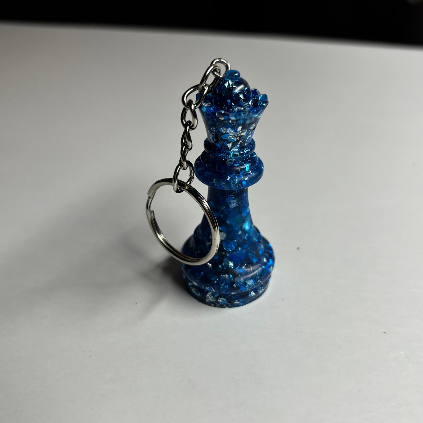 Blue Ice Crystal Queen - Handmade Resin Keychain