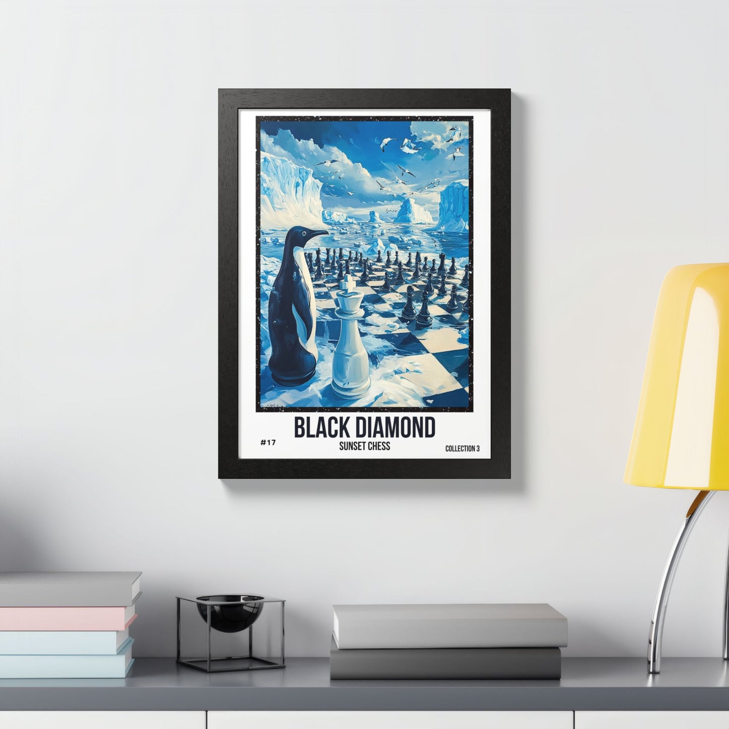 Black Diamond - Collection 3 Card #17 - Sunset Card Poster Framed 12"x16"
