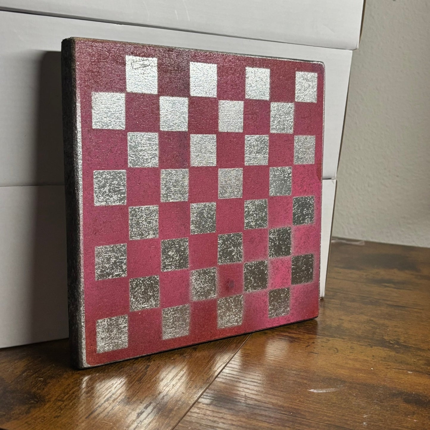 Pink Chrome - Painted Double Sided Chess Board