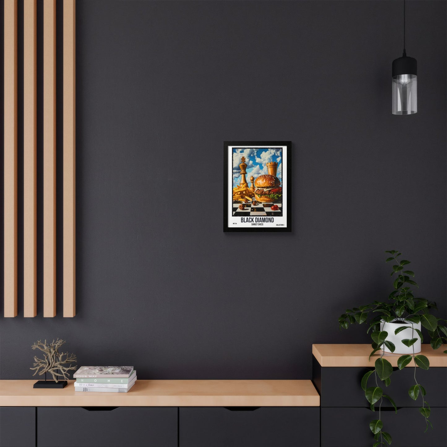 Black Diamond - Collection 3 Card #34 - Sunset Card Poster Framed 12"x16"