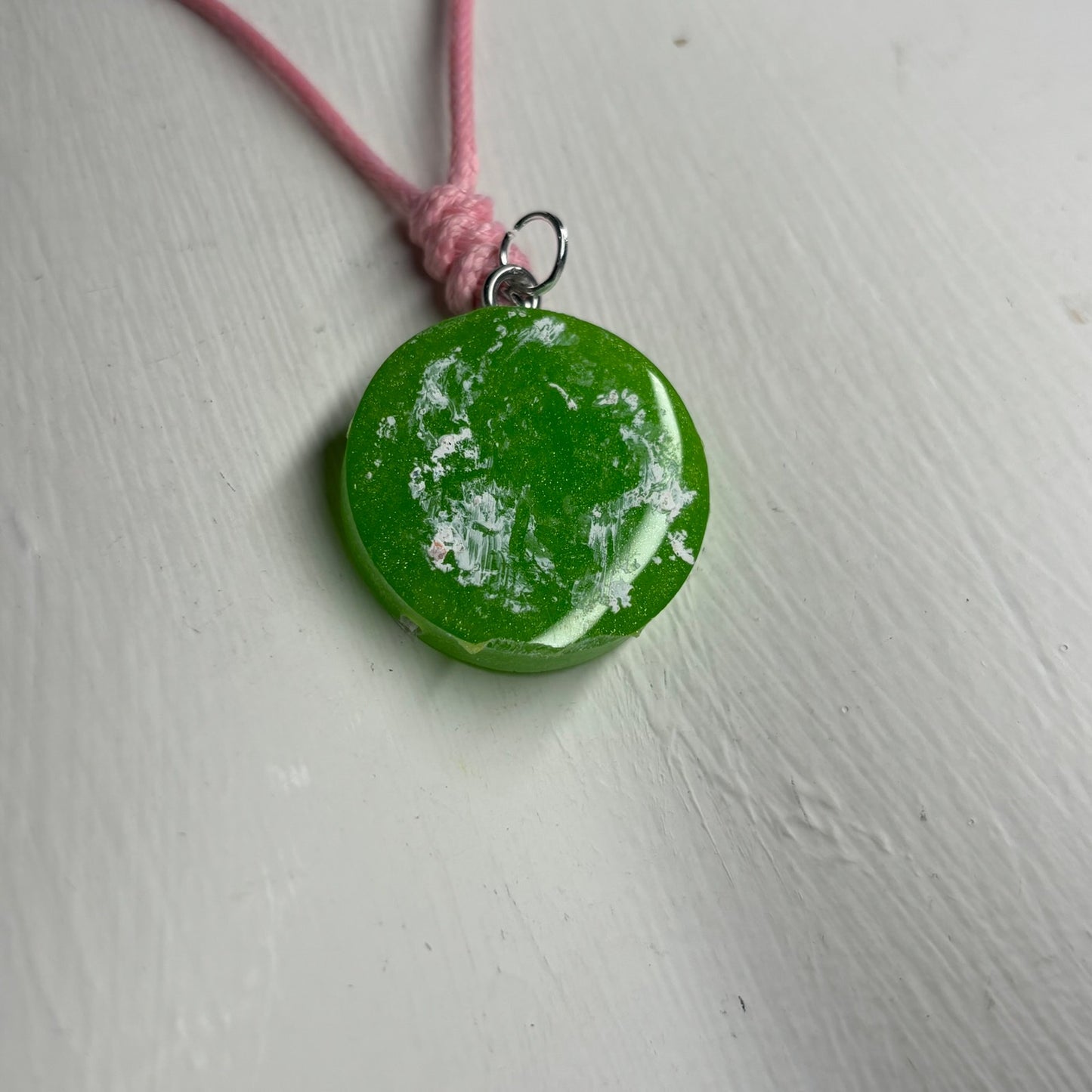 Green Bishop - Handmade Resin Chess Necklace