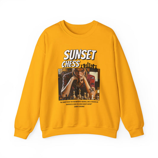 Ready To Play - Yellow Gold Chess Crewneck Sweater