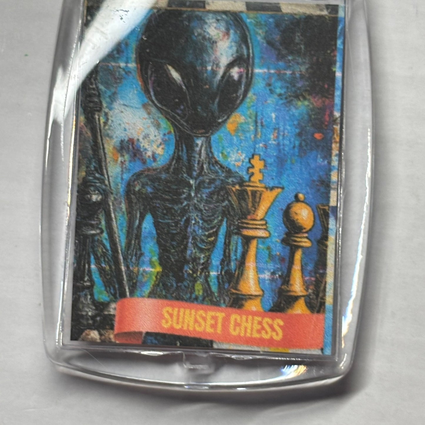 Alien - Chess  Photo Keychain