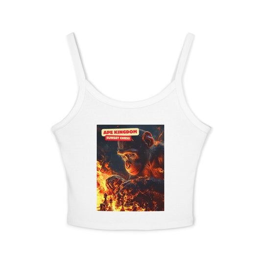 Monkey on Fire - White Women's Tank Top