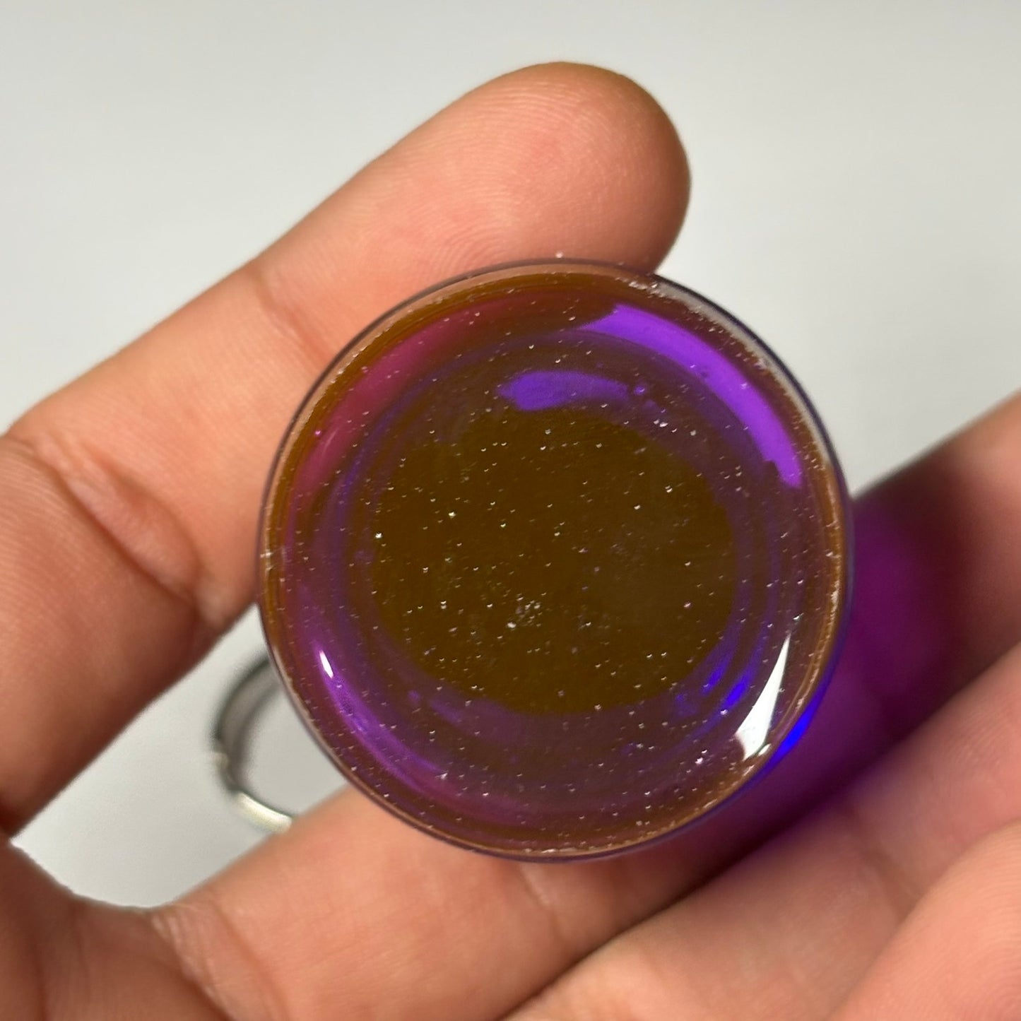 Purple Bottom Knight - Handmade Resin Keychain - Large Edition