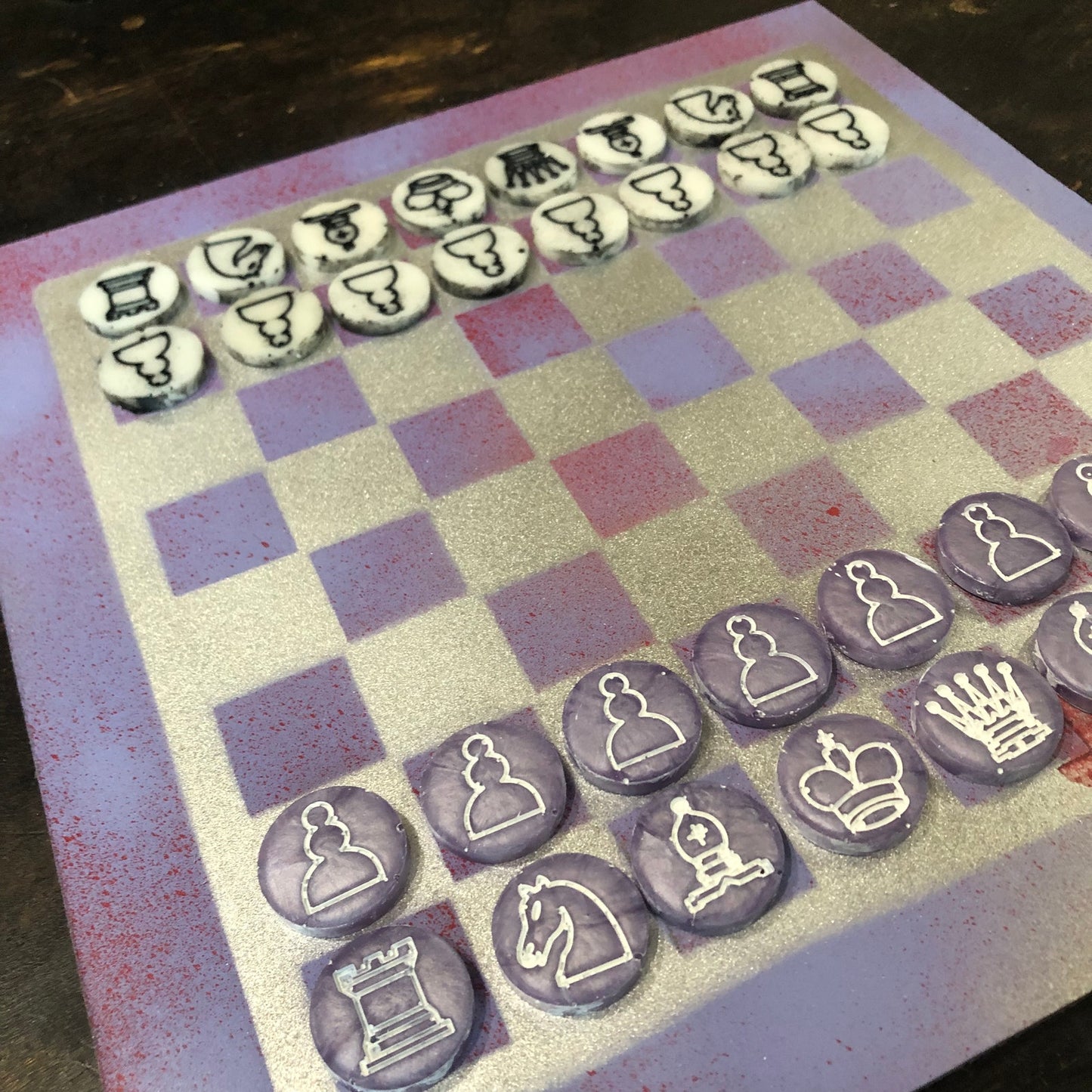 Slush Purple - Painted Chess Set