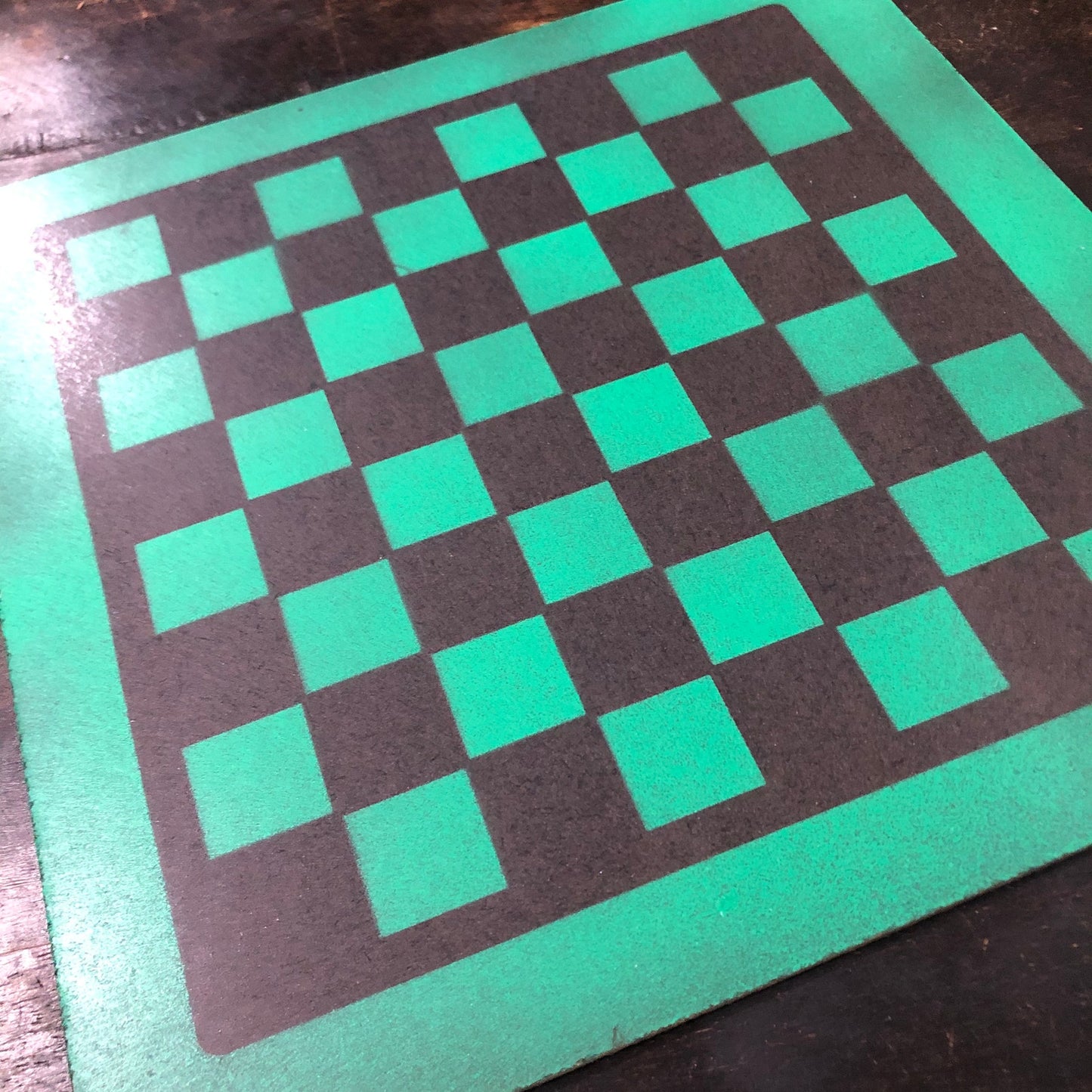 Black & Green - Painted Chess Set