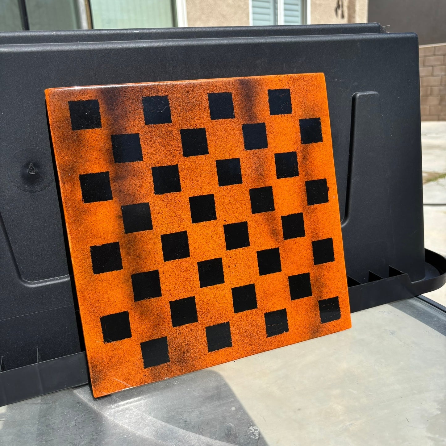 Orange Stealth - Resin Coated Chess Board