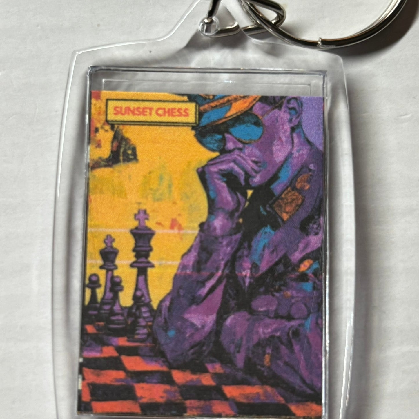 Purple Officer - Chess  Photo Keychain