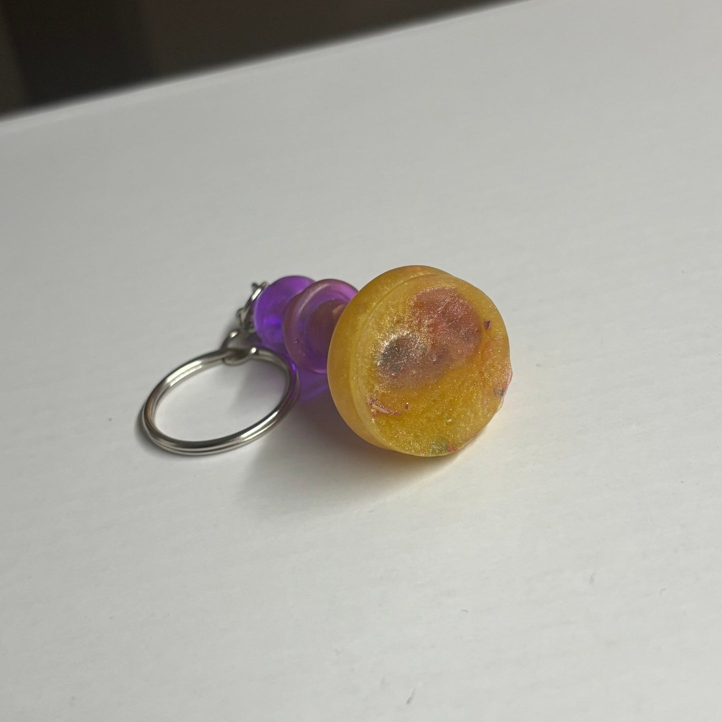 Royal Purple & Gold Bishop - Handmade Resin Keychain